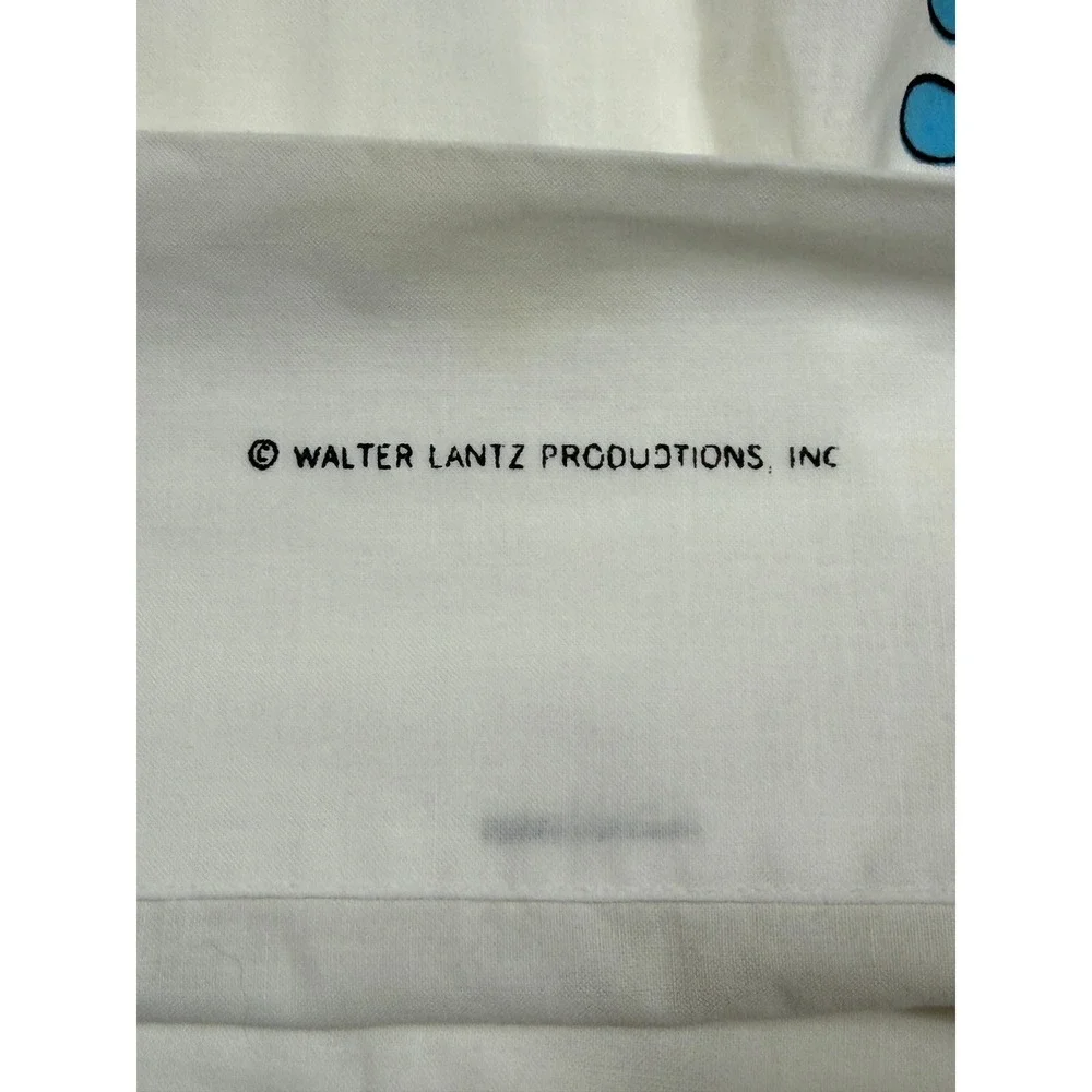 Vintage Fruit of the Loom Space Mouse Flat Sheet Walter Lantz Muslin 63x104